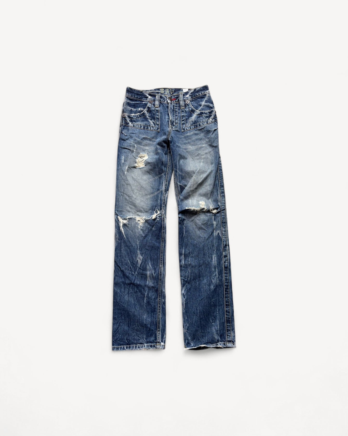 JAPANESE EMBROIDERED DENIM W29 L32 #JAP3
