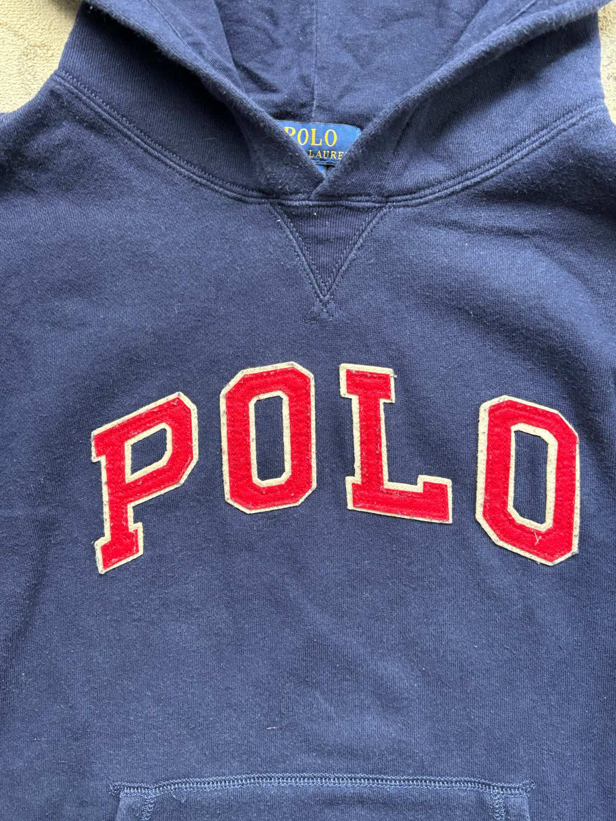 RALPH LAUREN NAVY ZIP UP HOODIE (S)