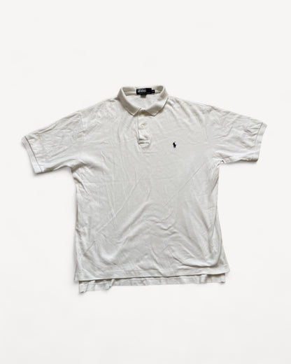 RALPH LAUREN POLO SHIRT WHITE (M)