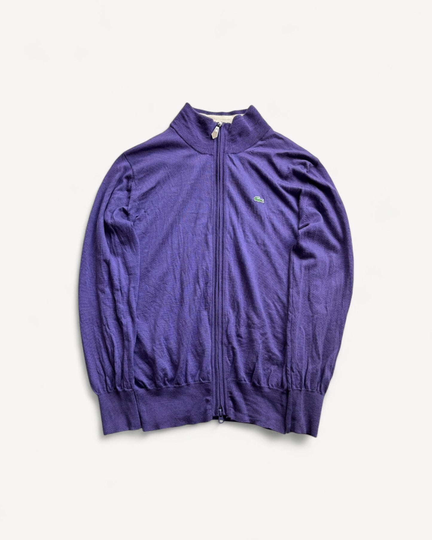 LACOSTE PURPLE ZIP UP KNIT (M)