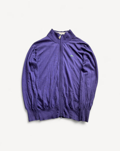 LACOSTE PURPLE ZIP UP KNIT (M)