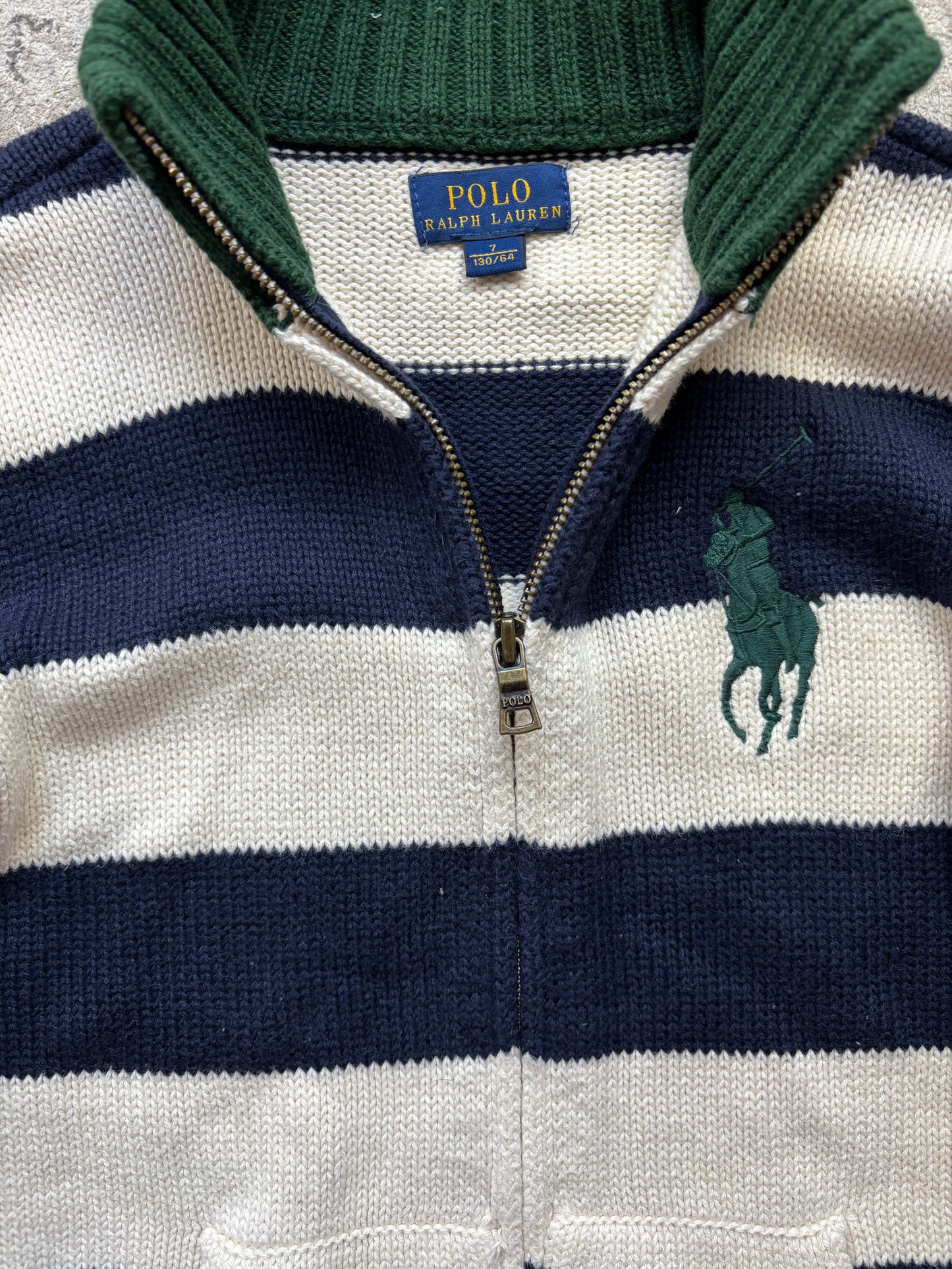 RALPH LAUREN ZIP UP KNIT (XS)