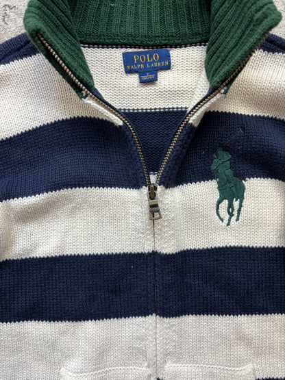 RALPH LAUREN ZIP UP KNIT (XS)