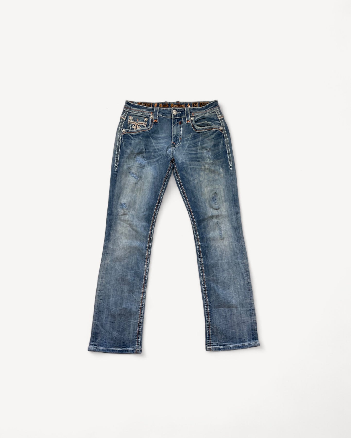 ROCK REVIVAL JEANS W34 L32 #RR14