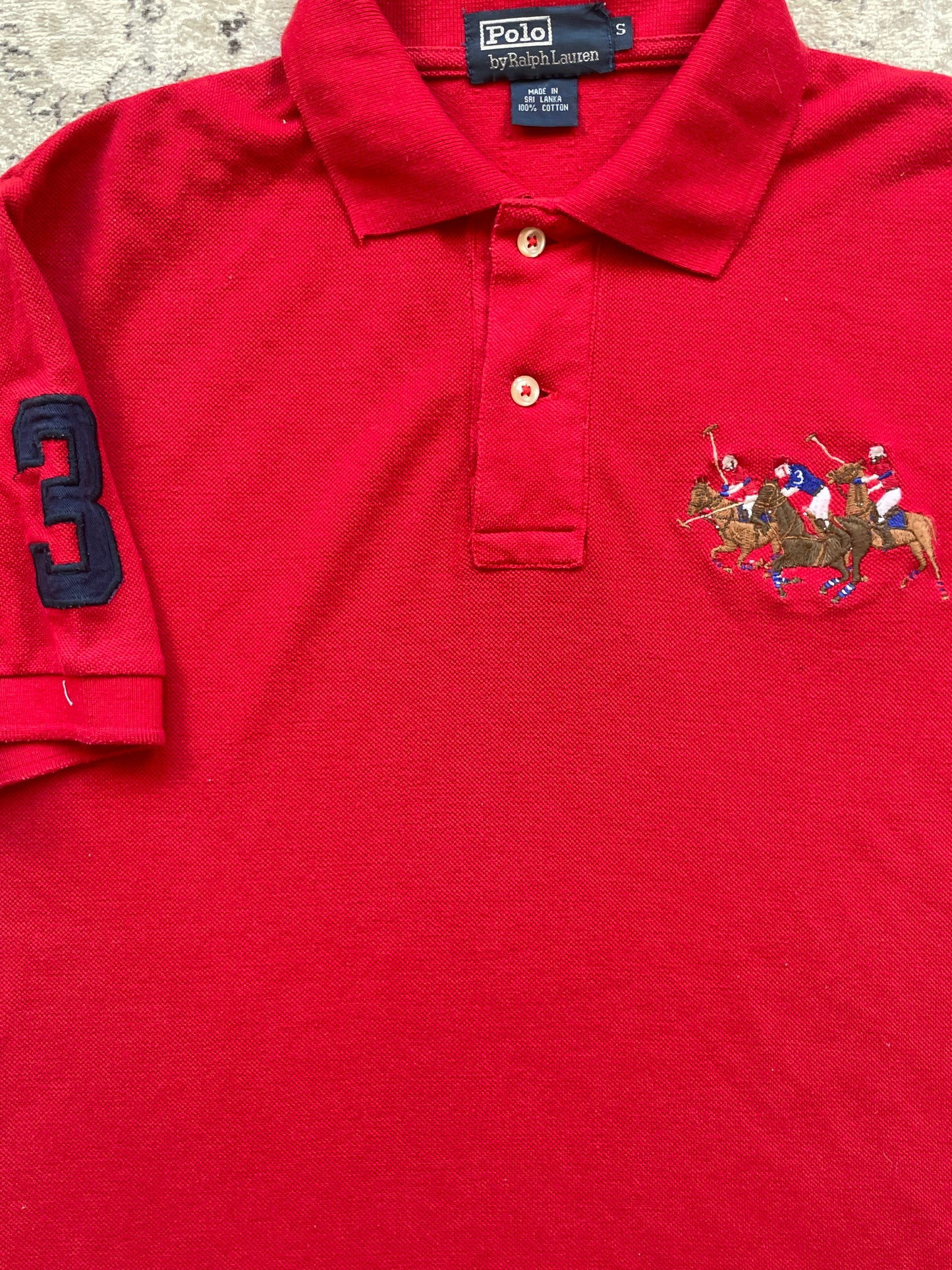 RALPH LAUREN POLO SHIRT RED (S)