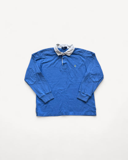 RALPH LAUREN LONGSL. POLO SHIRT BLUE (S)