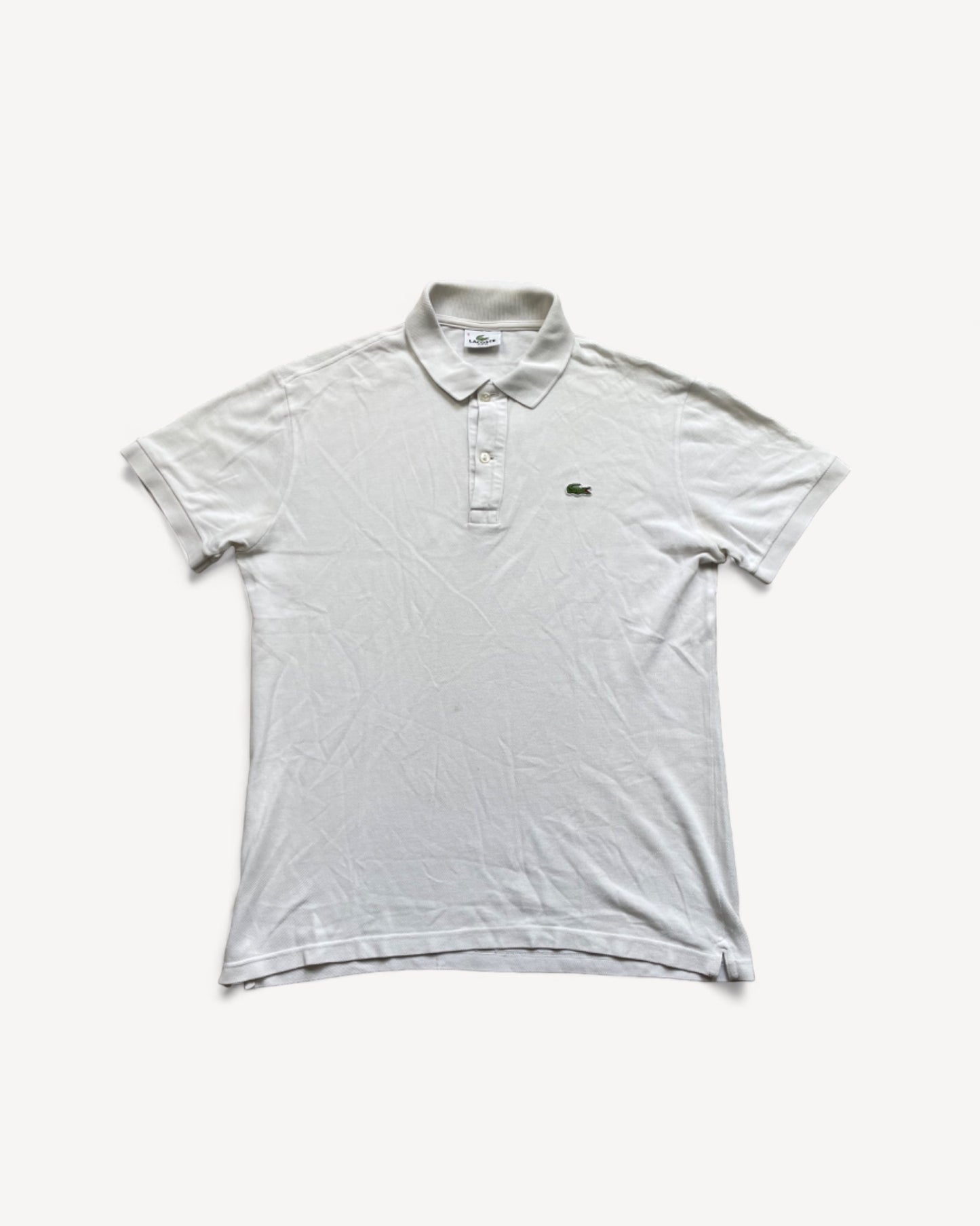 LACOSTE POLO SHIRT WHITE (L)